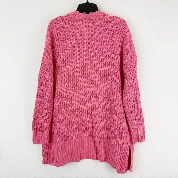 STYLE & CO Plus Chenille Bubble Gum Open-Front Cardigan Size 1X - Picture 3 of 9